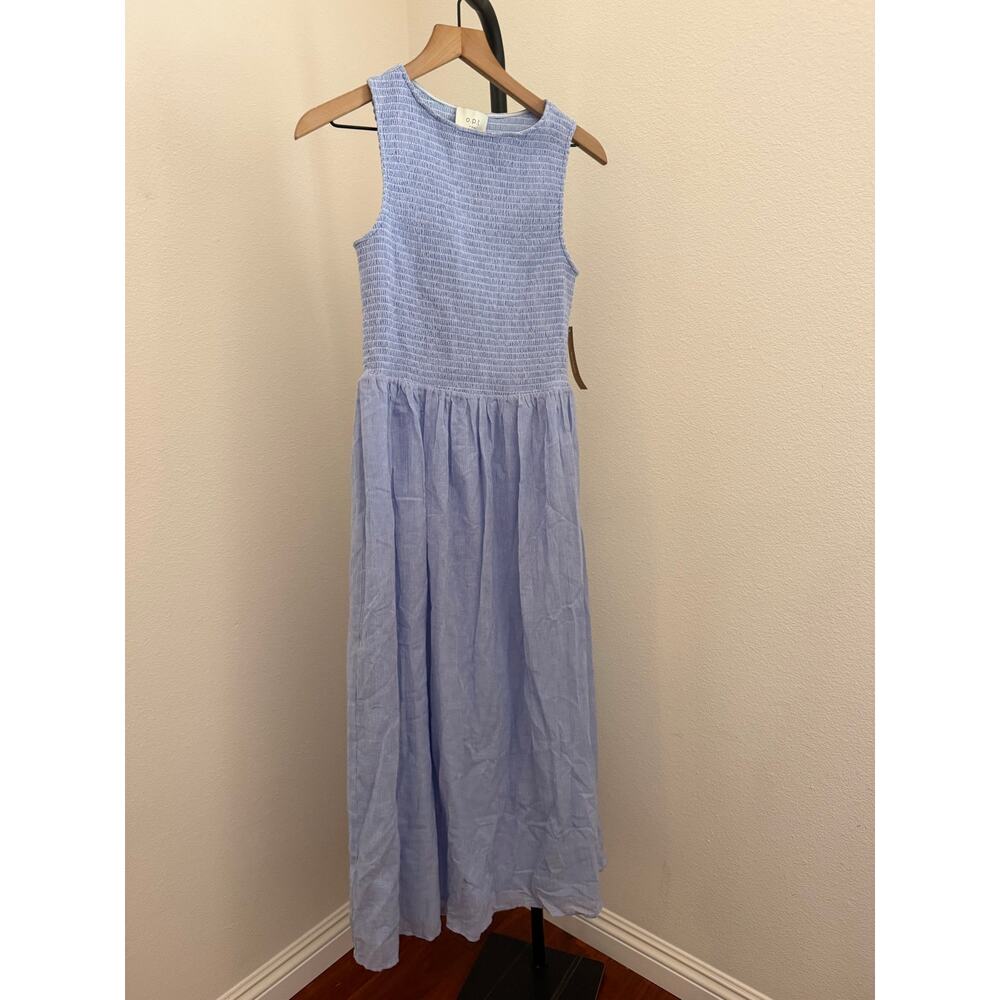 New O.P.T Vmleya Stripe Smock Dress O.P.T sz S - Picture 3 of 4